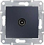 Розетка TV, проходная, 8 db (графит) Sedna Schneider Electric. Вид 1.
