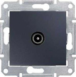 Розетка TV, проходная, 4 db (графит) Sedna Schneider Electric. Вид 1