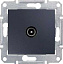 Розетка TV, проходная, 4 db (графит) Sedna Schneider Electric. Вид 1.