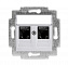 5014H-A61018 70W Розетка компьютерная, 2хRJ45 кат.6, Levit, серебро ABB. Вид 1.