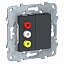 Розетка 3 RCA (антрацит) Unica New Schneider Electric. Вид 1.