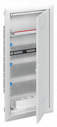 UK648MW Шкаф внутреннего монтажа на 48М с дверью с радиопрозрачной вставкой, с винтовыми N/PE 384х747х97мм ABB. Вид 1