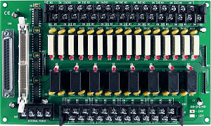 Выносная плата 24 силовых реле (24В), совместима с Opto-22, разъем DB37 ICP DAS. Вид 1