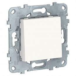 Выключатель 1-клавишный, сх.1, 10АХ 250В (белый) Unica New Schneider Electric. Вид 1