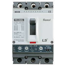TS250N ETS23 3P3T Автоматический выключатель 3-полюсный 160A (50kA) с расцепителем ETS23 LS Industrial Systems. Вид 1