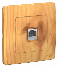 Розетка телефонная RJ11, С/У, (ясень) Blanca Systeme Electric. Вид 1