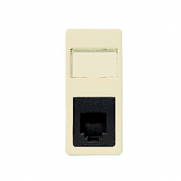 2117 BA TF розетка 1 мод 4 конт RJ 11 белая Stylo  ABB. Вид 1