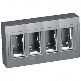 Коробка нар.монт 4х2 верт.с рамкой метал Schneider Electric. Вид 1