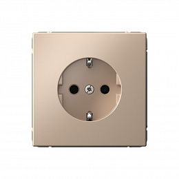 Розетка с заземл., со шторк., 16А, механизм, зажим. клем. (песочный) ARTGALLERY Systeme Electric. Вид 1