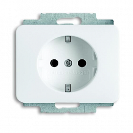 20 EUC-24G Розетка 2Р+Е alpha nea альпийский белый ABB. Вид 1