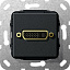 Розетка DVI (черный) System 55 Gira. Вид 1.