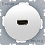 Розетка HDMI 90° (полярная белизна) R.1/R.3 Berker. Вид 1.