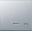 Клавиша с окошком для свет.индикации и пиктогр"ключ", sm (алюминий) Merten Schneider Electric. Вид 1.