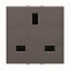 N2237 BL Механизм розетки GB (британского) стандарта с заземлением (2P+E), 2M, 13А / 230В, серия Zenit, цвет альпийский белый ABB. Вид 1.