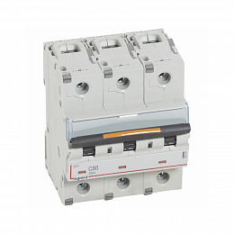 DX3 Автоматический выключатель 3-полюсный 80A 25kA (хар-ка C) Legrand. Вид 1