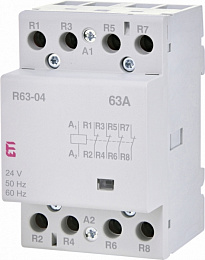 R 63-04 24V Контактор модульный 63А 24В AC ETI. Вид 1