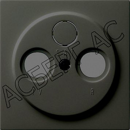 Накладка антенной розетки TV/FM/(SAT) (антрацит) System 55 GIRA. Вид 1