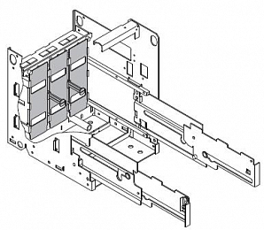 1SDA0 37821 R1 Корзина для выкатного выключателя E1 W FP 3p HR-HR ABB. Вид 1