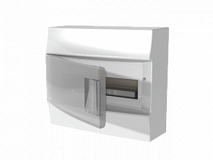 Бокс настенный на 12 модулей, прозрачная дверь 292х257х120мм (с клемм.) Mistral41 ABB. Вид 1