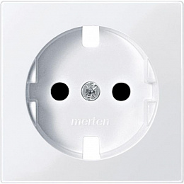 Центральная плата для механизма розетки со шторками, qf sm (активный белый) Merten Schneider Electric. Вид 1