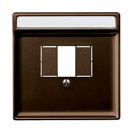 Центральная накладка для Механизма TAE/AUDIO/USB поле для надписи, sd (коричневый) Merten Schneider Electric. Вид 1