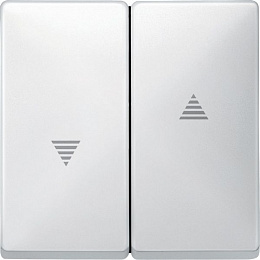 Клавиша двойная для жалюзи и кноп., qf sd (полярный белый) Merten Schneider Electric. Вид 1