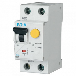 293298 PFL4-16/1N/C/003 Дифф. автомат 1P+N, 16А, 30mA, тип А, 4.5kA (хар-ка C) Eaton. Вид 1