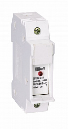 ДП102-С14-1P Выключатель-разъединитель цилиндрических предохранителей 14х51мм 1-полюсный до 63А 690В AC/DC с индикацией DEKraft. Вид 1