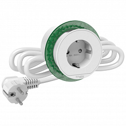 Блок розеточный розетка 1x (2к+з) белый Unica System+ Schneider Electric. Вид 1