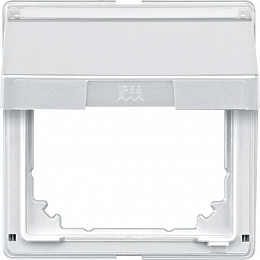 Промежуточное кольцо с крышкой пол.д/надписи (полярный белый) Merten Aquadesign Schneider Electric. Вид 1