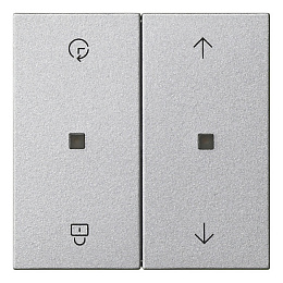 Накладка на жалюзийный выключатель (алюминий) System 55 Gira. Вид 1