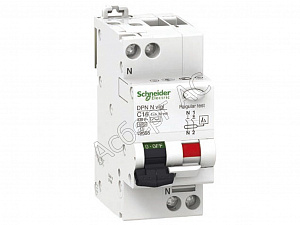 DPN N Vigi Дифф. автомат 1P+N, 16A, 6kA, 30mA, тип AС (хар-ка C) Schneider Electric. Вид 1