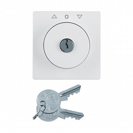 Накладка с замком к жалюзийному замочному выключателю (полярная белизна, бархат) Q.1/Q.3 Berker. Вид 1