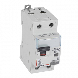 DX3 Дифф. автомат 1P+N, 6A, 30mA, тип А, 6kA (хар-ка C) Legrand. Вид 1