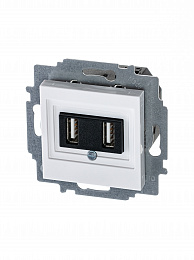 5014H-A00040 03W USB зарядка двойная (белый) Levit ABB. Вид 1