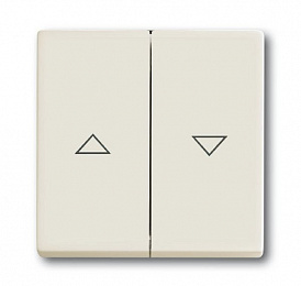 1785 JA-896-500 Клавиша для механизма выключателя жалюзи 2000/4 U и 2020/4 US, с маркировкой, серия solo/future, цвет chalet-white АВВ. Вид 1