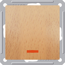 Переключатель 1-клавишный, с подсветкой, 16АХ, механизм, (бук) Wessen 59 Schneider Electric. Вид 1