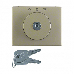 Накладка с замком к жалюзийному замочному выключателю (металл, светло-бронзовый) Arsys Berker. Вид 1