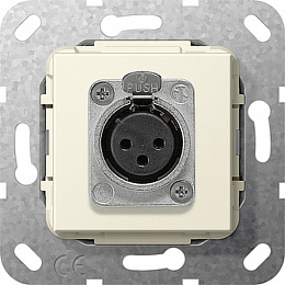 Розетка XLR (бежевый) System 55 Gira. Вид 1