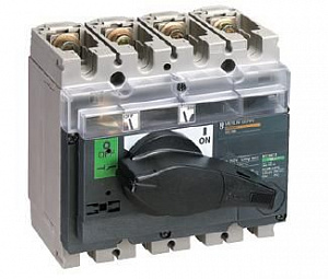Выключатель-разъединитель Compact INV160, 3P, 160А (с черной ручкой) Schneider Electric. Вид 1
