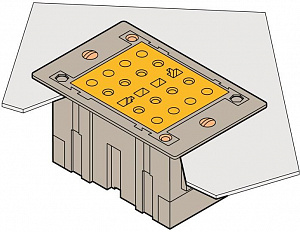 ENT  Блок DEO-E-VA Клеммный для цепей расцепителя, с разорванной цепью, монтаж в панель, зажим под болт TYCO. Вид 1
