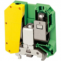 Клеммник винтовой на DIN-рейку 50 мм.кв. (земля), 2 точки подкл. Schneider Electric. Вид 1