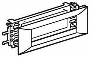 Суппорт Mosaic на 6 модулей, к/к 10429 (крышка 65 мм) Legrand. Вид 1