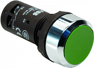 CP1-30G-01 Кнопка зеленая без фиксации 1HЗ ABB. Вид 1