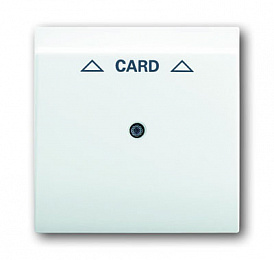 1792-74 Плата центральная (накладка) для механизма карточного выключателя 2025 U, серия impuls, цвет альпийский белый ABB. Вид 1