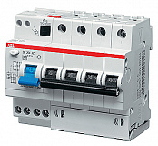 DS204 M C13 А30 Дифф. автомат 4-полюсный, 13А, 30mA, тип A, 10kA (хар-ка C) ABB