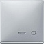 Клавиша с окош.для св.инд. и маркировкой"розетка", sd (алюминий) Merten Schneider Electric. Вид 1.