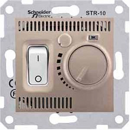 Термостат комнатный, 10а, 230В (титан) Sedna Schneider Electric. Вид 1