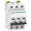 iC60N 3P 63А Автоматический выключатель 3-полюсный, 63А, 6кА (хар-ка C) Schneider Electric. Вид 1.
