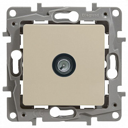 Розетка TV, подключение звезда, 2дБ (слоновая кость) Etika Legrand. Вид 1